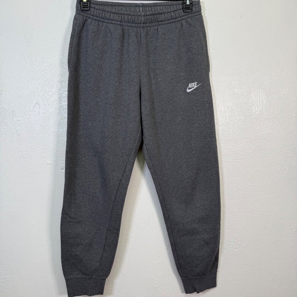 Nike Mens Dark Gray Fleece Jogger Sweatpants Medium Walking Athleisure Lounge